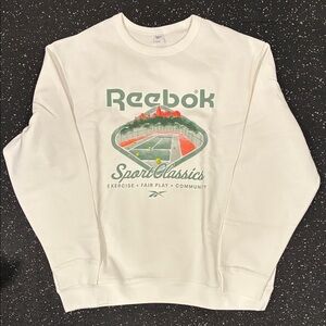 Reebok White Crewneck Men's Sweater